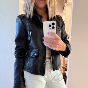 Free People Vegan Leather moto jacket